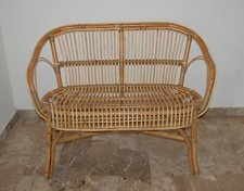 DIVANO DIVANETTO  IN VIMINI GIUNCO DA GIARDINO SOGGIORNO Italy