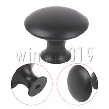 120PCS Cabinet Knobs for Home Furniture Parts 30mm Dia Black w/ Screws
