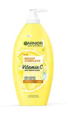 Garnier Bright Complete Vitamin C Body Serum Lotion Zitrone sichtbar heller 400ml