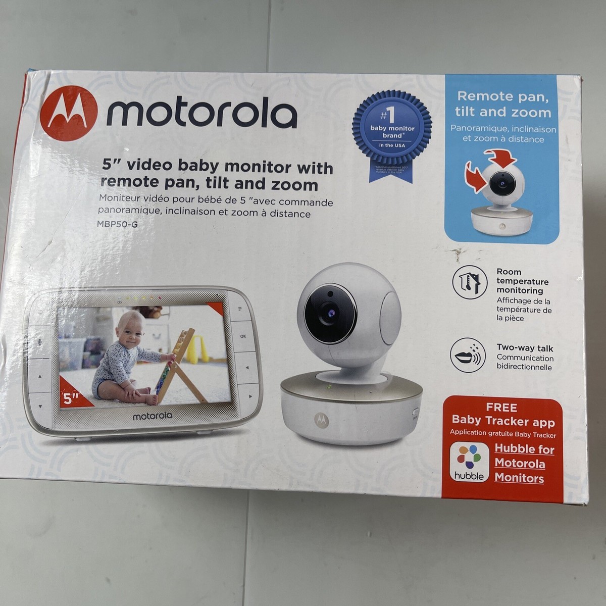 Motorola Video Baby Monitor 5” Color LCD, Remote Pan, Tilt and Zoom