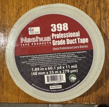 Nashua Professional Grade Duct Tape 398 1.89" x 60.1 Yards x 11 Mil White 