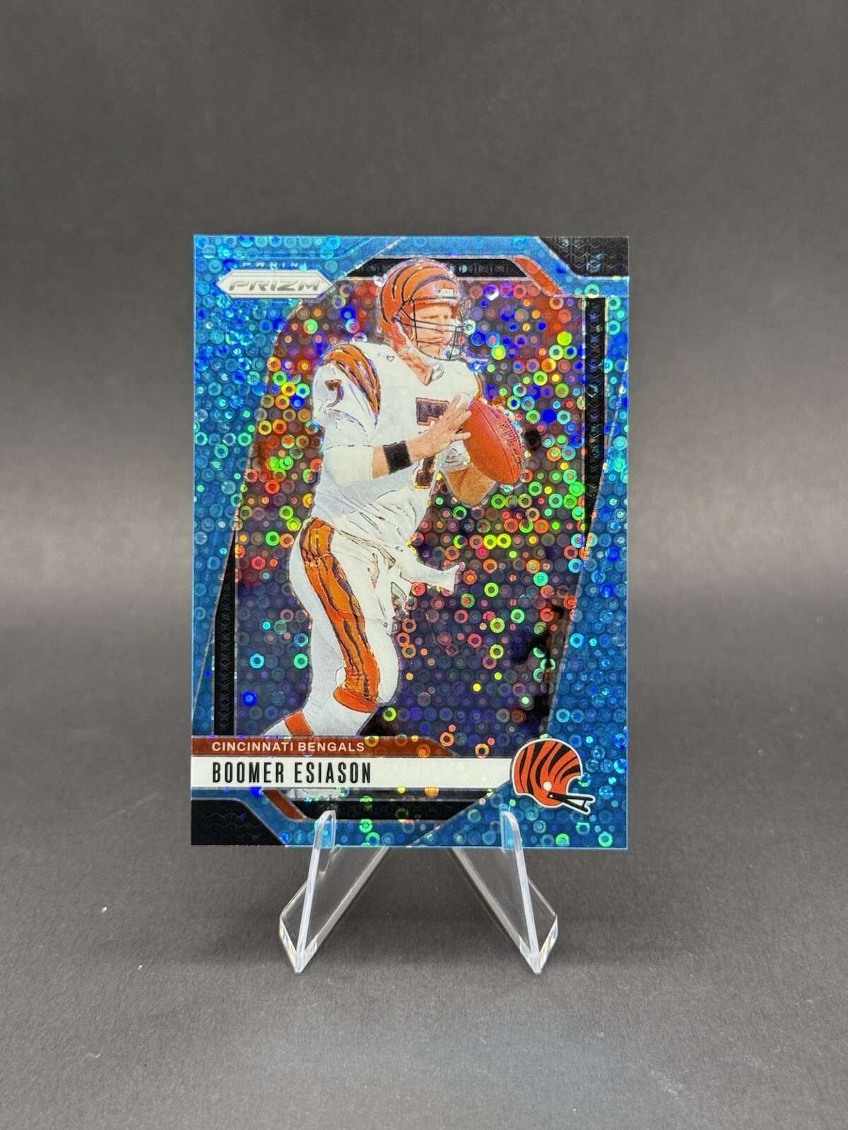 Boomer Esiason 2024 Panini Prizm No Huddle Blue /99 #61 Cincinnati Bengals