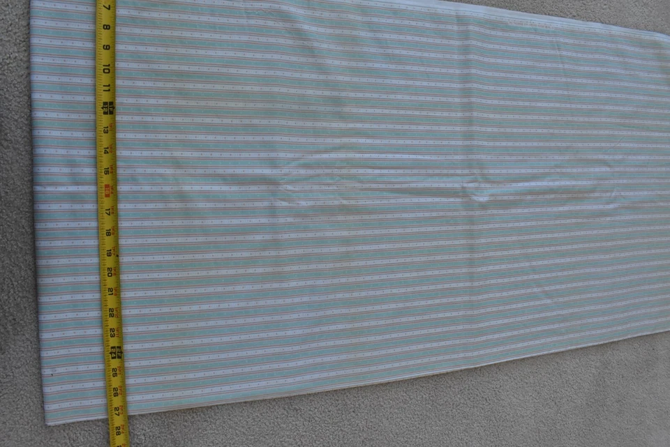 By 1/2 Yd, Vintage, Peach Mint & White Striped Cotton, Benartex, St. Nicole,V117 - Image 4 of 4
