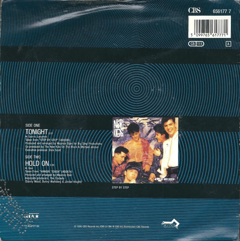 DISCO 45 UMDREHUNGEN New Kids On The Block – Tonight / Hold On - Bild 2 von 2