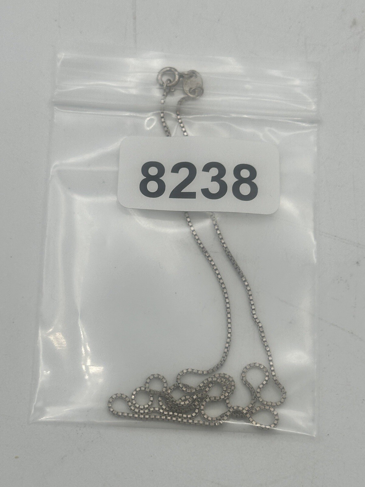 Italian Solid Sterling Silver Box Link Chain Neck… - image 9