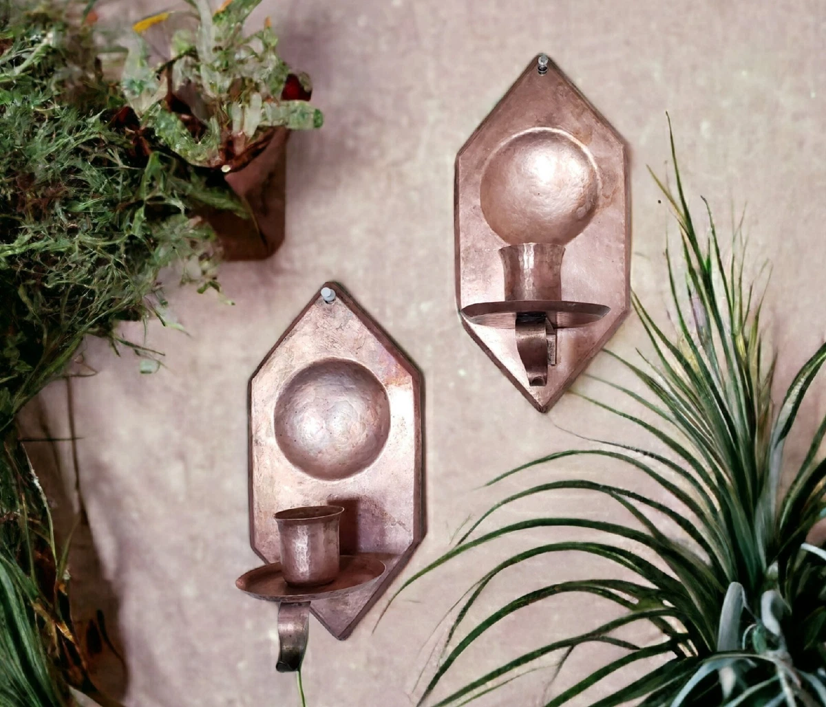 Hammered copper wall sconce deals