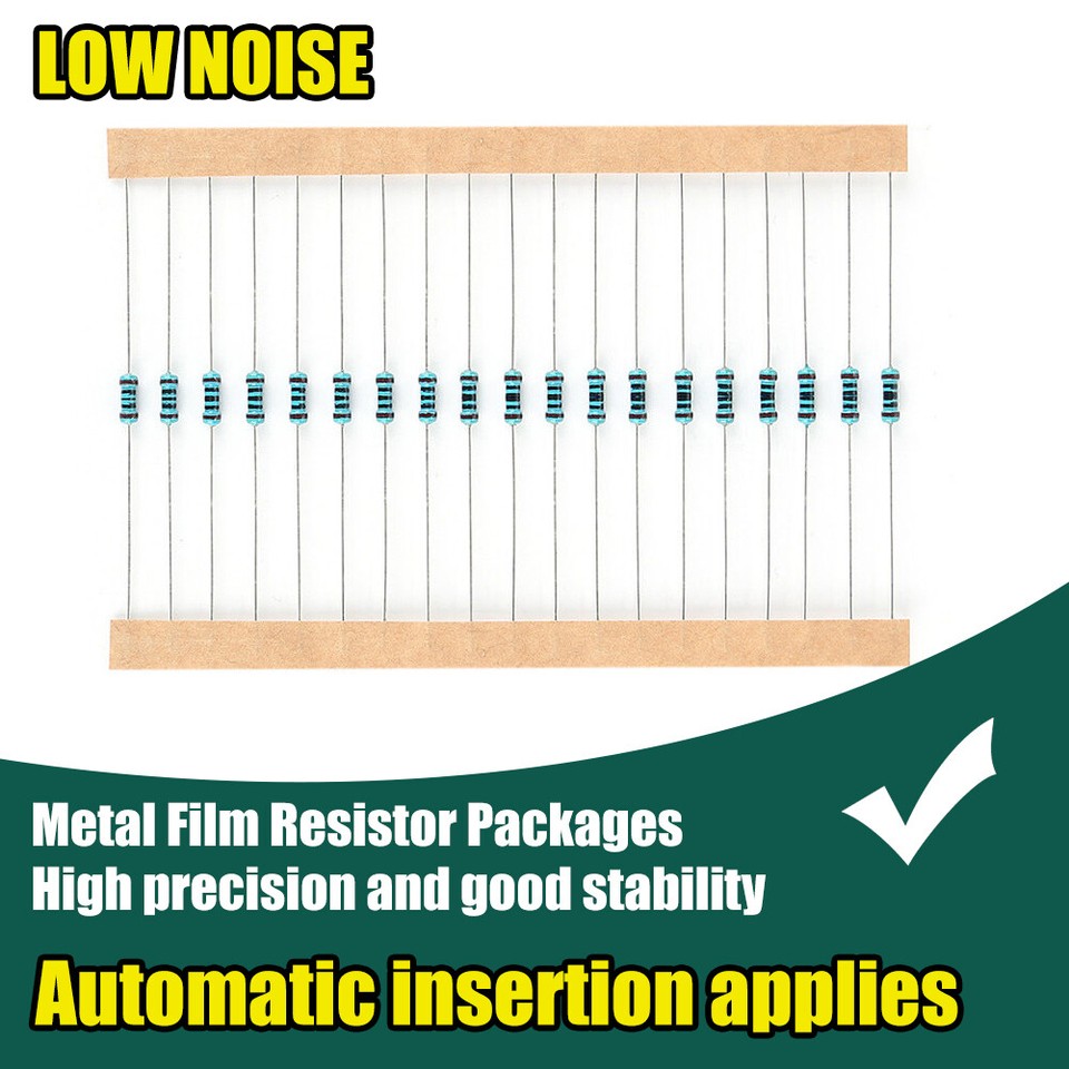 300/600pcs Metal Film Resistor Pack Assorted Kit 30 Kinds 10R1M