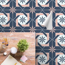 Floor Tile Stickers Set of 20 "Mira" for Kitchen, Bathroom, Shower Durable
