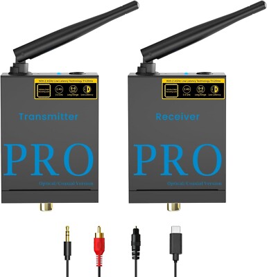 1Mii RT5066Pro Wireless Audio Transmitter/Receiver 2,4 GHz HiFi Low Latency Koax