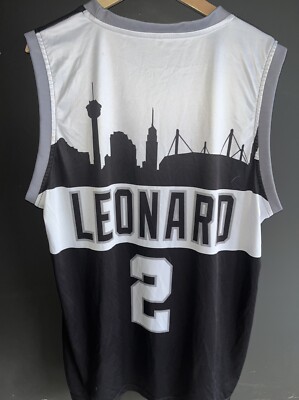 San Antonio Spurs Kawhi Leonard Mens XL City Jersey Black-White