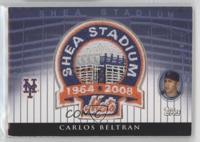 2008 Topps New York Stadiums Commemorative Manufactured Carlos Beltran Patch 0v1