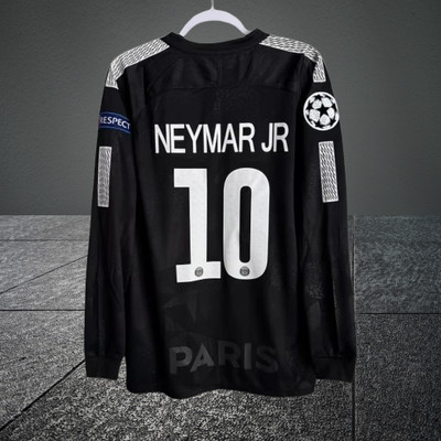 PSG 2017/2018 Neymar JR #10 UCL Third Long Sleeve Jersey