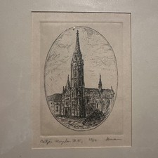 Drawing Of Mathias Church In Budapest Hungary By Hema