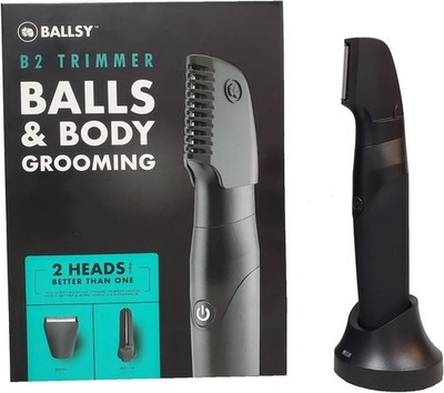 Ballsy B2 Groin & Body Trimmer for Men, Includes 2 Quick Change Heads
