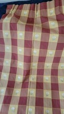 Fully lined heavy terracotta and gold curtains 43x43 inchs two pair