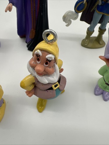 🎄Disney Promotional SNOW WHITE & THE 7 DWARFS Christmas Ornaments Set Of 10 Pvc - Picture 5 of 16