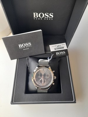 Silver Hugo Boss Companion Mesh Chronograph Hugo Boss Companion Chronograph  Grey Dial Men's Watch 1513549