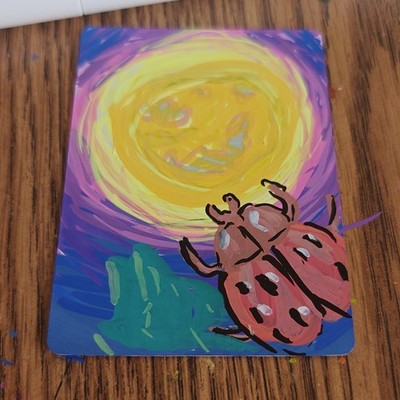 Bug Drawing by Emily Meinert ACEO Handmade Signed Small Unframed OOAK