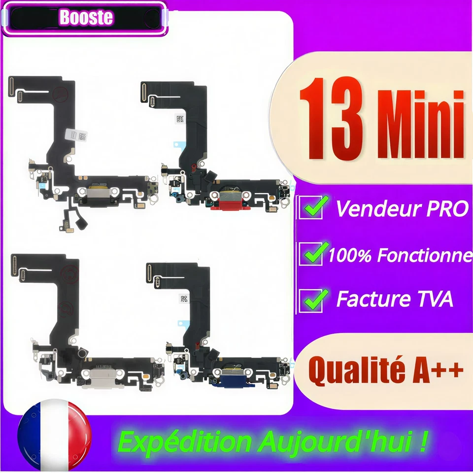 🇫🇷 Connecteur De Charge Port Charge Compatible Pour Apple iPhone 13 Mini ✅ - Photo 1/1