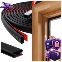Dichtungsband 6M×10Mm Gummi Schwarz 6Mm Dick FüR HaustüR Dichtung