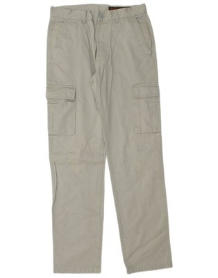 Gas Mens Straight Cargo Trousers W33 L34 Green Cotton BE13