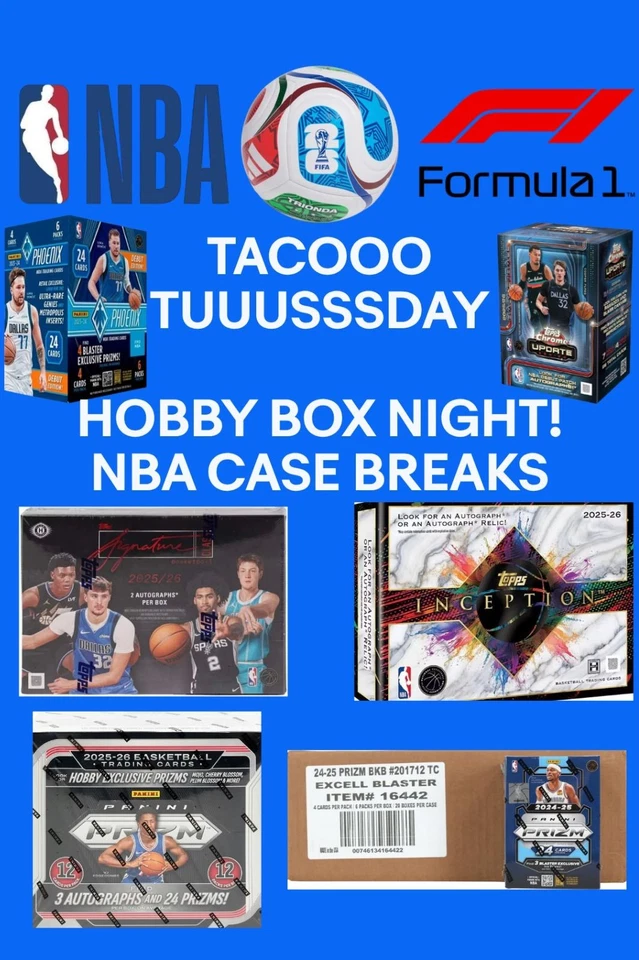 TACO TUESDAY! NBA Retail, Hobby Boxes, Case Breaks and more!