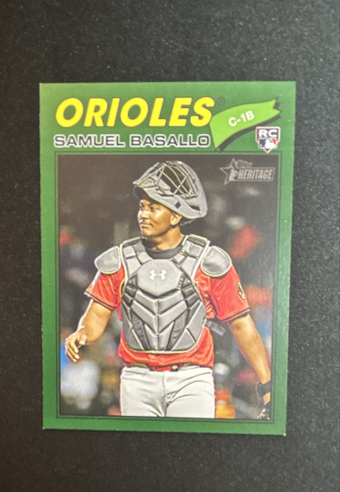 2026 Topps Heritage - Samuel Basallo #175 Dark Green Border (RC)