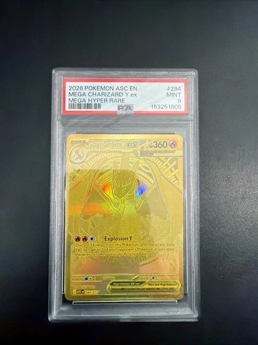 2026 POKEMON ASC EN-ASCENDED HEROES MEGA HYPER RARE MEGA CHARIZARD Y EX PSA 9
