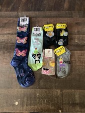 Foozys And Sock It To Me Novelty Women's Socks Adult Size Lot Of 6 Pairs