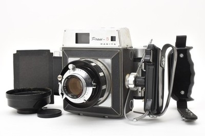 Mamiya Press-S Medium Format Camera Sekor 105mm f/3.5 w/ Grip Film Back Japan