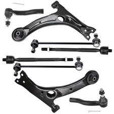 8pcs Front Lower Control Arms Sway Bars Tie Rod Ends For 04-09 Toyota Prius 1.5L
