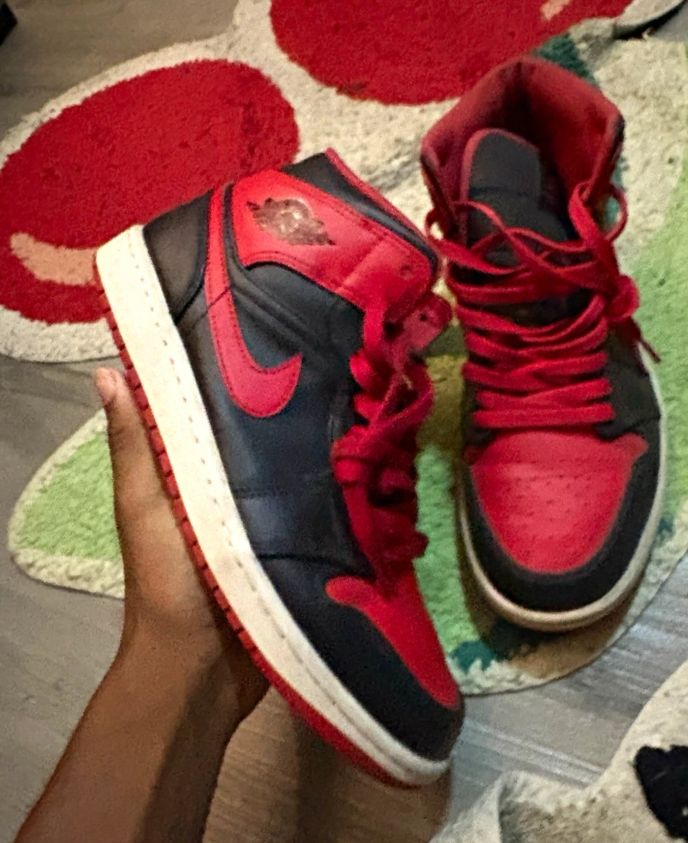 Jordan 1 Mid Black Red for Sale | Authenticity Guaranteed | eBay