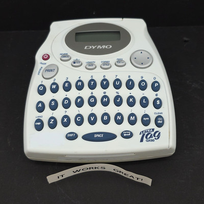 Dymo Letra Tag QX50 Label Maker White Esselte w New Batteries Tested Works