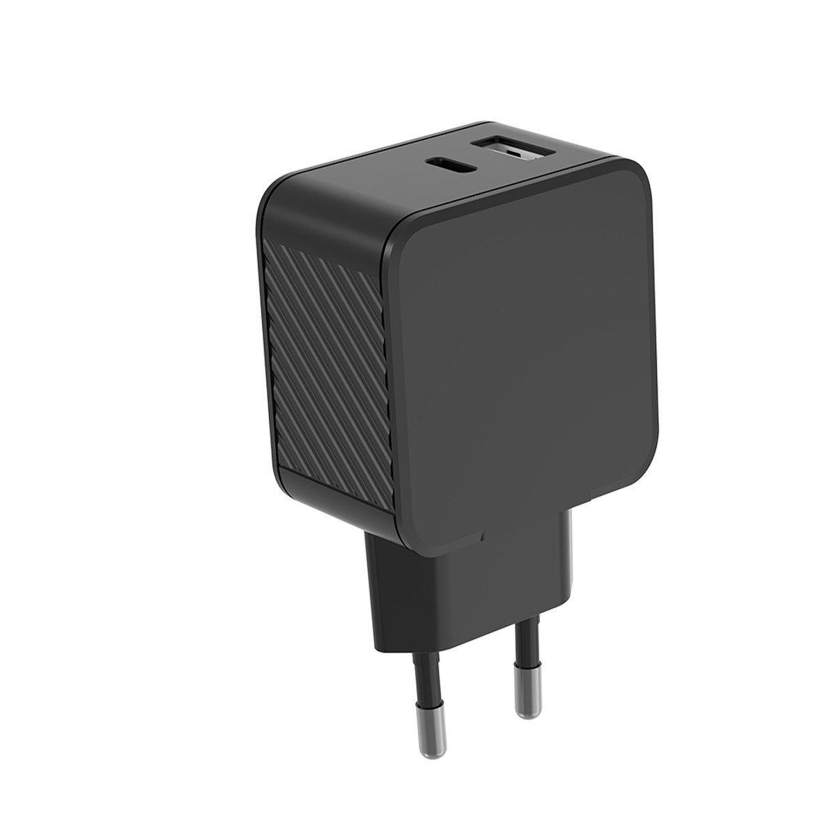 Prise murale 45W USB-C et USB-A pour charger deux appareils simultanément sans chauffer