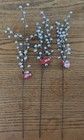 Lot Of 3 Silver Sparkle Winter Berries Floral Craft Picks New W/Tags — photo 2
