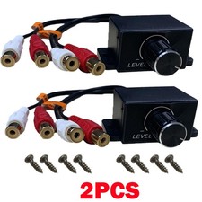 2x Universal Car Audio Amplifier RCA Level Controller Bass Volume Control Knob