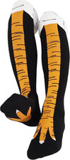 Crazy Funny Chicken Leg Socks for Women Men Novelty Chicken Feet Socks White Ele