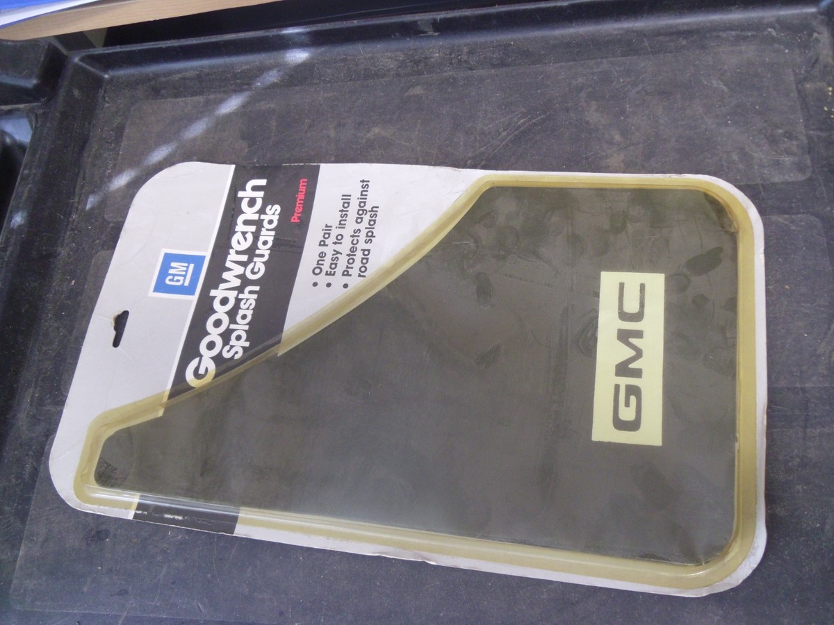 GM GMC Goodwrench Splash Guards Black S10 S15 Bravada OEM mud flap