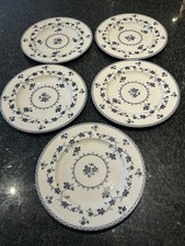 Royal Doulton - Yorktown Set-Set Of 5 Ribbed Dinner Plates -27cm-good Condition