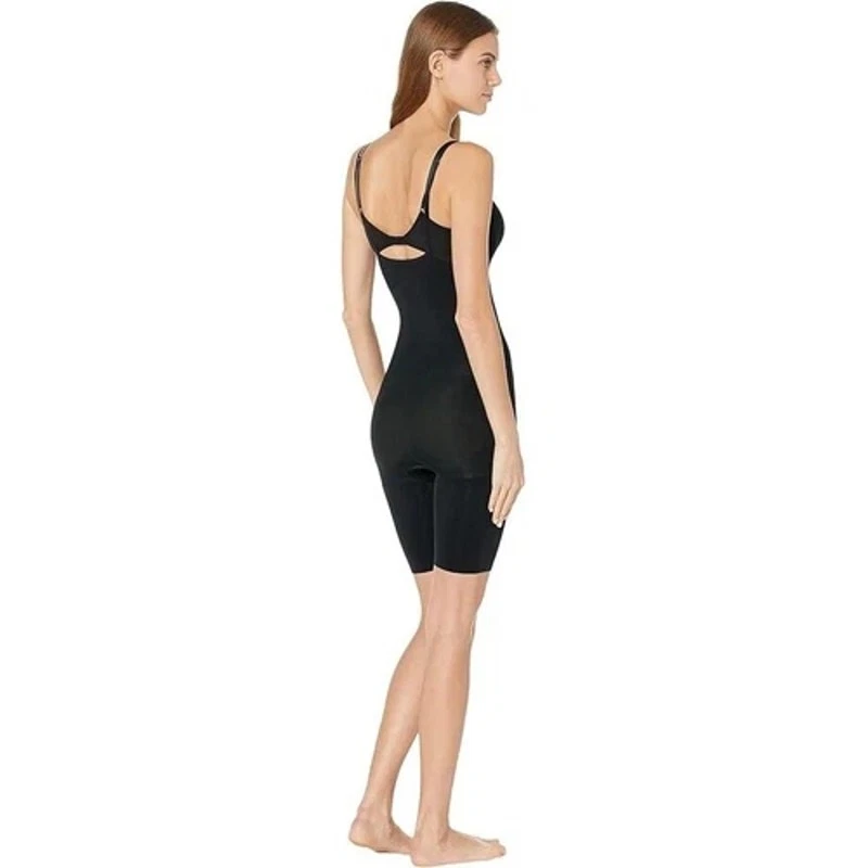 SPANX Women's Black Open-Bust Mid-Thigh Bodysuit Size L NWOT - Image 2 of 4