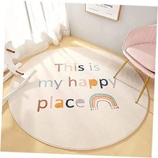 Rainbow Kids Play Mat Baby Nursery Rug Round Educational Alphabet Soft Area