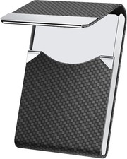 Elegant Card Carrier, PU Leather, RFID Protection, Slim Fit, Black