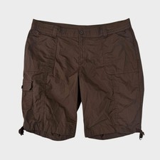 St. John's Bay 18W Brown Cotton Spandex Cargo Shorts