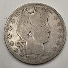 《Silver》1906 USA BARBER QUARTER -- .1808 OZ of SILVER!!!