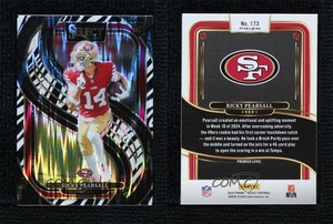 2024 Panini Select Premier Level Zebra Shock Prizm Ricky Pearsall #173 Rookie RC