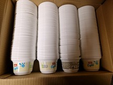 150 Clean Muller Yoghurt Pots Use for Arts & Craft School Seedling Gardening 
