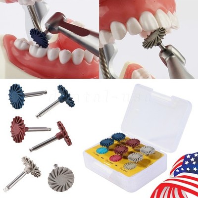 AZDENT Prophylactic Diamond Wheel Brushes For Dental Rubber Polishing - RA Latch-Type - 10 Pack
