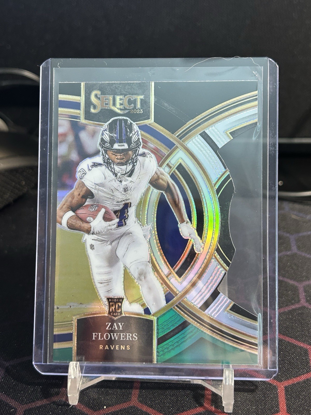 2023 Panini Select Zay Flowers Premier Level Silver Dye Cut RC