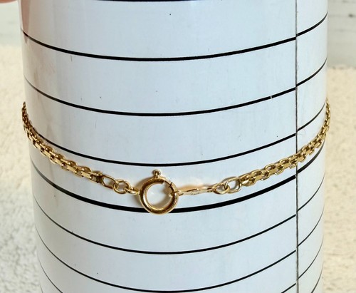Vintage 14K Yellow Gold 3 Stone Opal & 2 Diamond Bracelet 7” 3.52g - Afbeelding 12 van 14