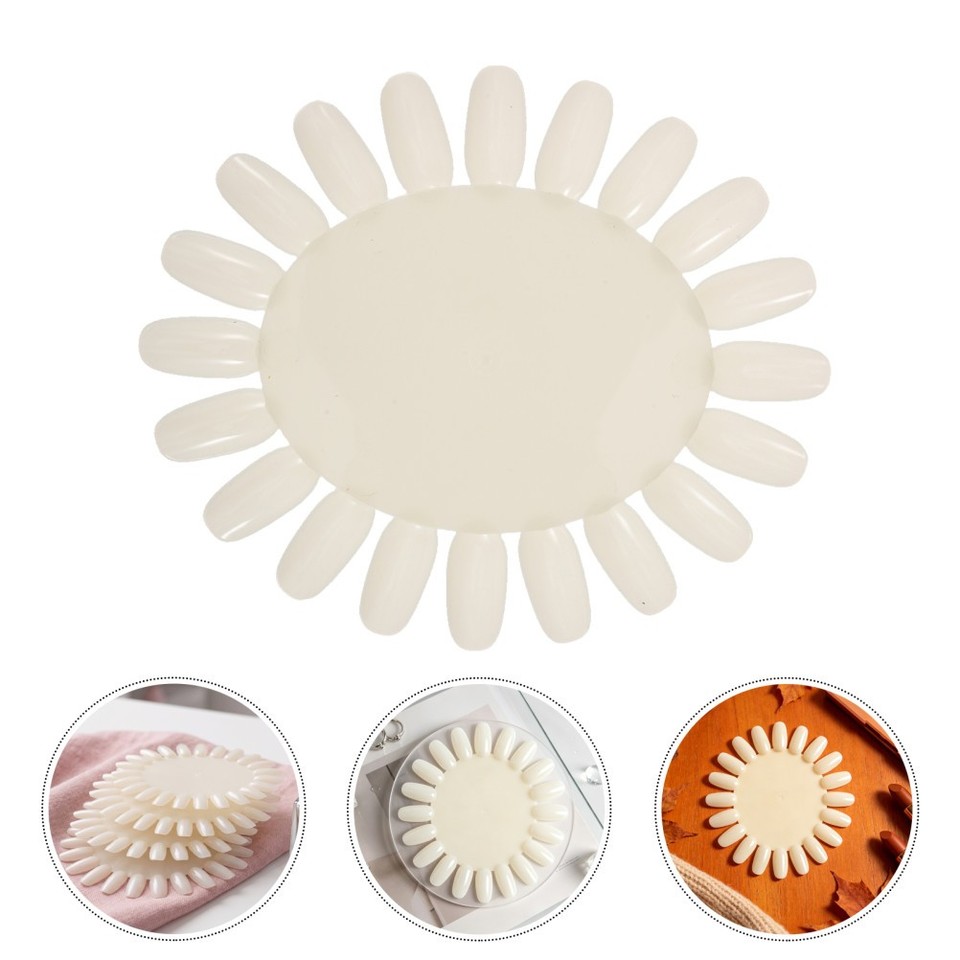 40 Pcs Nail Tips Color Display Board: Oval Nail Art Palette Display ...